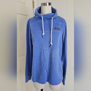 Vineyard Vines Garment-Dyed Funnel Neck Pullover Sweatshirt Blue Women’s XS